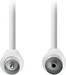 NOD Antennenkabel Koax-Stecker - Koax-Buchse Weiß 3m