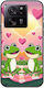 Valentine's Day Frogs In Love At Sunset Xiaomi 13t Pro 5g Black TPU Black Silicone Case