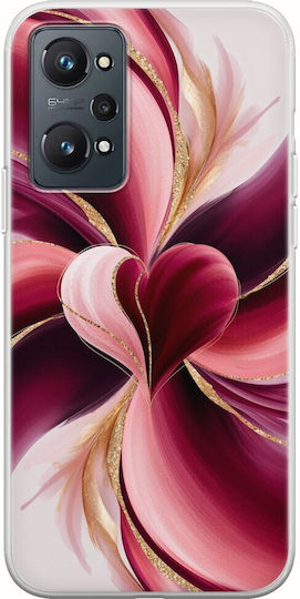 Valentine's Day Abstract Watercolor Love Realme GT Neo 2 5G Flexible TPU Transparent Silicone Case
