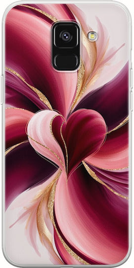 Valentine's Day Abstract Watercolor Love Samsung Galaxy A6 2018 Flexible TPU Transparent Silicone Case