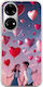 Θήκη Valentine's Day Heart Balloons In Sky Huawei P50 Pro Flexible Tpu Διάφανη Σιλικόνη