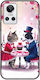 Valentine's Day Romantic Cat Dog Date Case Realme GT Neo 3 Black TPU Black Silicone
