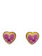 Gold Heart Earrings for Kids 14k Sk001985