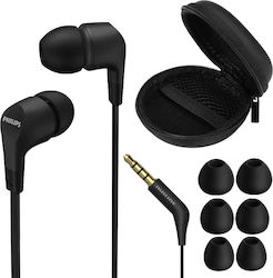 Philips TAE1105BK/00 În ureche Handsfree cu două căști cu mufă 3.5mm Negru