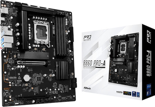 ASRock B860 Pro-A Дънна платка ATX с Intel 1851 Сокет