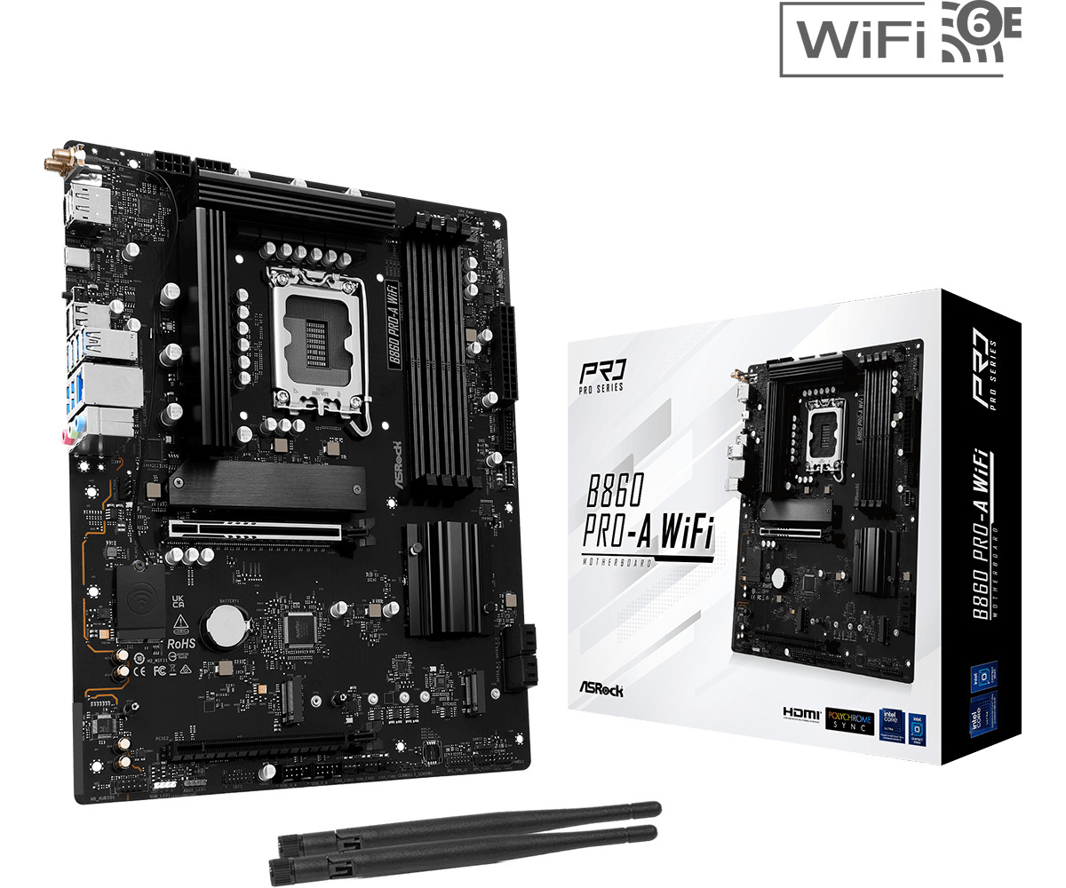ASRock B860 Pro-A WiFi Motherboard ATX με Intel 1851 Socket