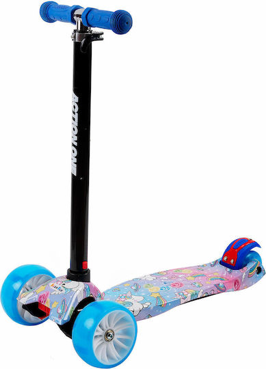 Action One Kinder 3-Rad-Roller Lichter Süße Träume Einhörner Blau