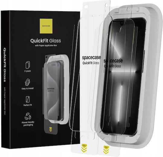 Spacecase Sticlă Tempered Glass 0.33mm 2 Bucăți (iPhone 17e / 16e / 14 / 13 / 13 Pro)