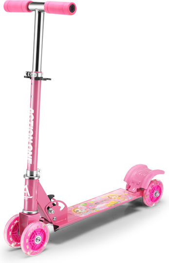 Action One Kids 4-wheel Foldable Scooter Smiley Pink