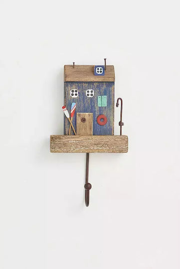 Wall Hanger Cabin Wooden D7727 13x25cm