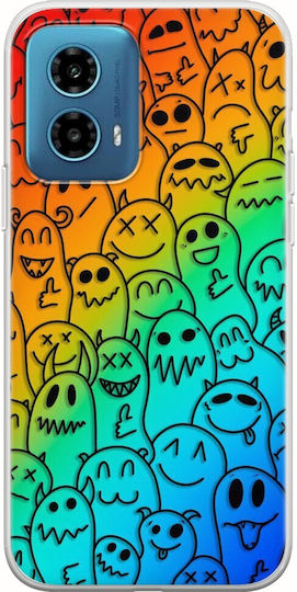 Funny Ghosts Motorola Moto G34 5g Flexible TPU Transparent Silicone