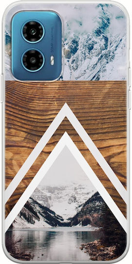 Прозрачен силиконов калъф Snow View за Motorola Moto G34 5G, гъвкав TPU