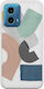 Pastel Paint Blocks Motorola Moto G34 5g Flexible TPU Transparent Silicone