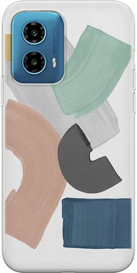 Pastel Paint Blocks Motorola Moto G34 5g Flexible TPU Transparent Silicone