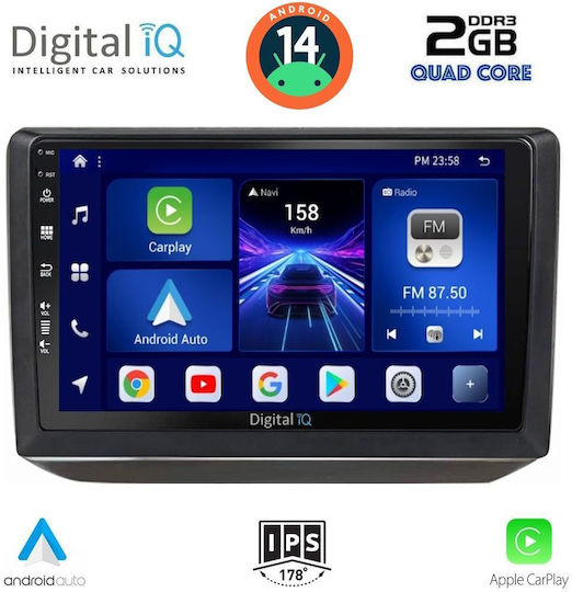 Digital IQ Ηχοσύστημα Αυτοκινήτου για Skoda Fabia 2008-2014 (Bluetooth/USB/AUX/WiFi/GPS/Apple-Carplay/Android-Auto) με Οθόνη Αφής 10"