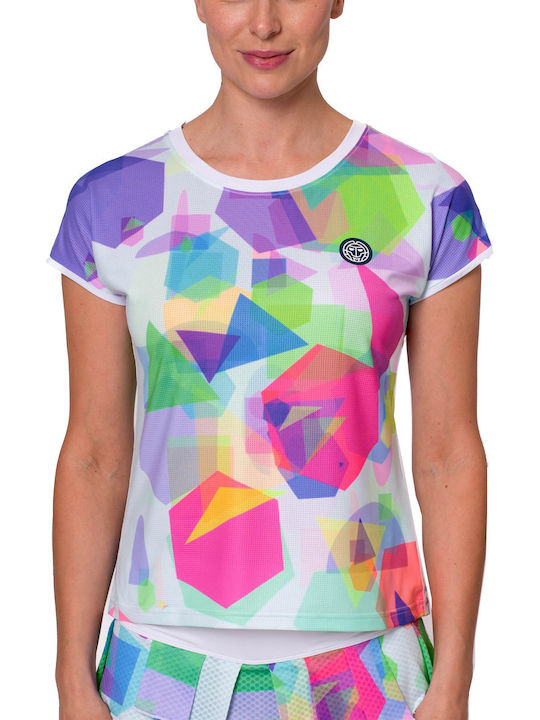 Bidi Badu W1620029-WHMX Damen Mehrfarbige Tennisbluse