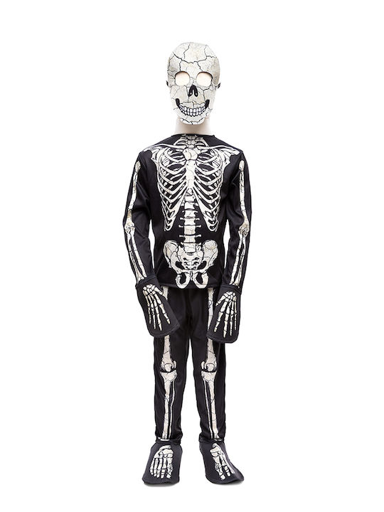 Kids Carnival Costume skeleton glows in the dark