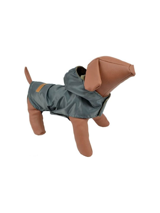 Woofmoda Μπουφάν Σκύλου Αδιάβροχο Γκρι XSmall / XXXLarge με Μήκος Ράχης 55 εκ.