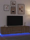 TV-Möbel Hölzernes mit LED-Beleuchtung Coffee L193.5xB41xH50cm