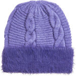 Verde Beanie Γυναικείος Σκούφος Πλεκτός σε Λιλά...