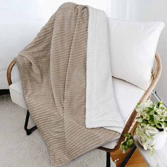 Κουβέρτα Γούνινη Υπέρδιπλη 220x240εκ. Γκρεζ Taupe
