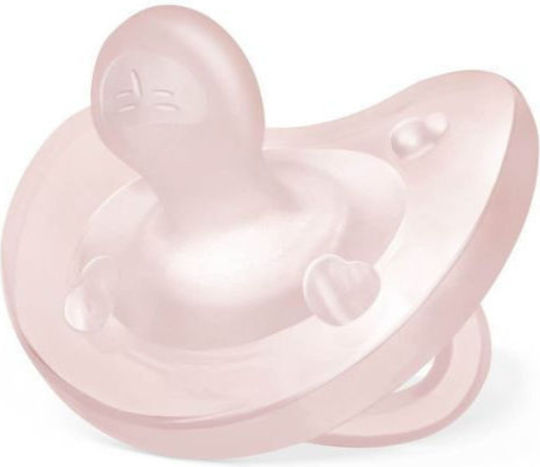 Chicco Soft Pacifier Silicone Pink for 0-6 months