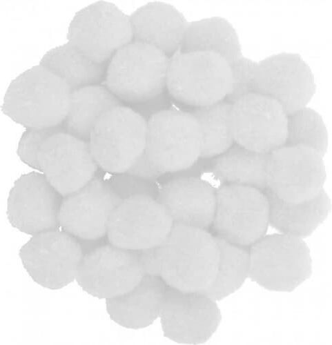 Artemio Pompons 2,5 cm 12 Stück Weiß 1213070264 5414135256716