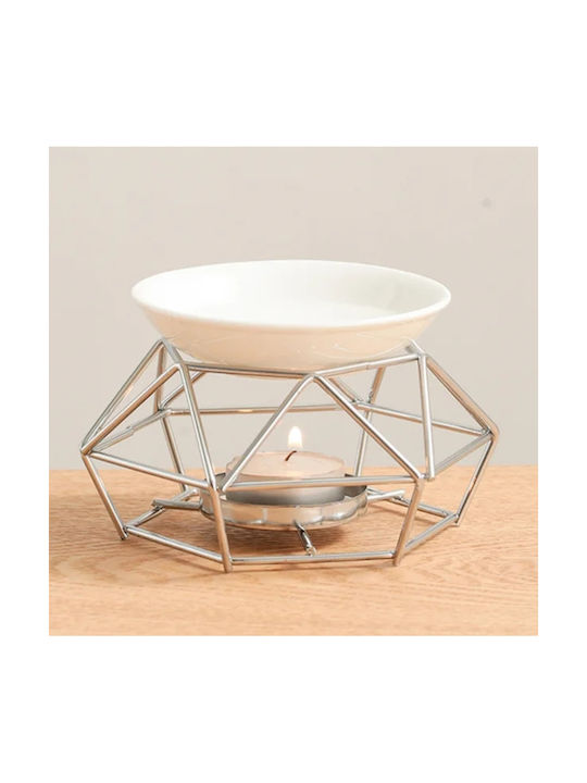 Tarantula Silver' Fragrance Warmer Duosdei Metal Silver Base Wax Melts Essential Oils
