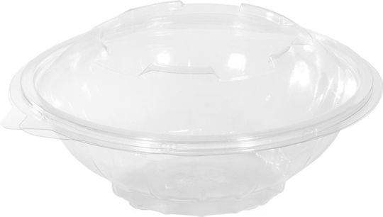 PET Diamant Salatschale mit integriertem Deckel 1000ml 50 Stück