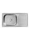Kuchinox Drop-In Spüle Inox Gebürstet B75xT40cm Silber
