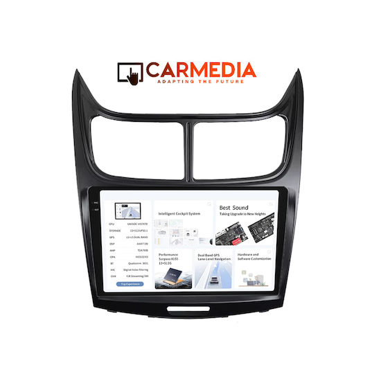 Carmedia Ηχοσύστημα Αυτοκινήτου για Chevrolet Sail Chevrolet Sail 2009-2014 (Bluetooth/USB/AUX/WiFi/GPS/Apple-Carplay/Android-Auto) με Οθόνη Αφής 9.5"