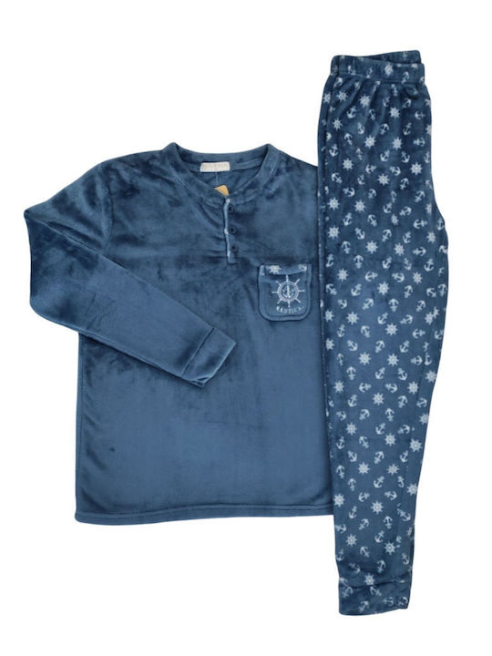 Lovelx Homewear Χειμερινή Ανδρική Πιτζάμα Ραφ