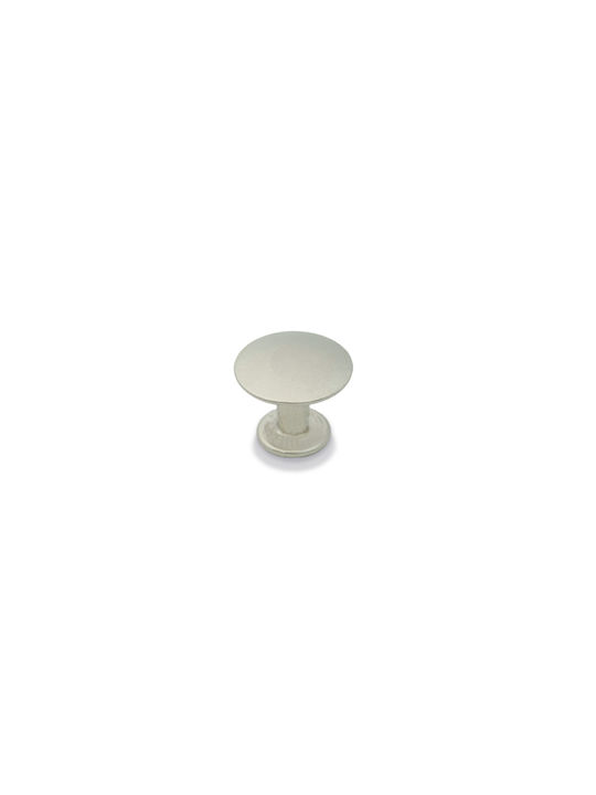 Deco Ceramica Πόμολο Επίπλου από Ζάμακ Νίκελ Ματ Φ25mm ICK-54963