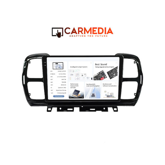Carmedia Ηχοσύστημα Αυτοκινήτου για Citroen C5 Aircross 2017-2021 (Bluetooth/USB/AUX/WiFi/GPS/Apple-Carplay/Android-Auto) με Οθόνη Αφής 9.5"