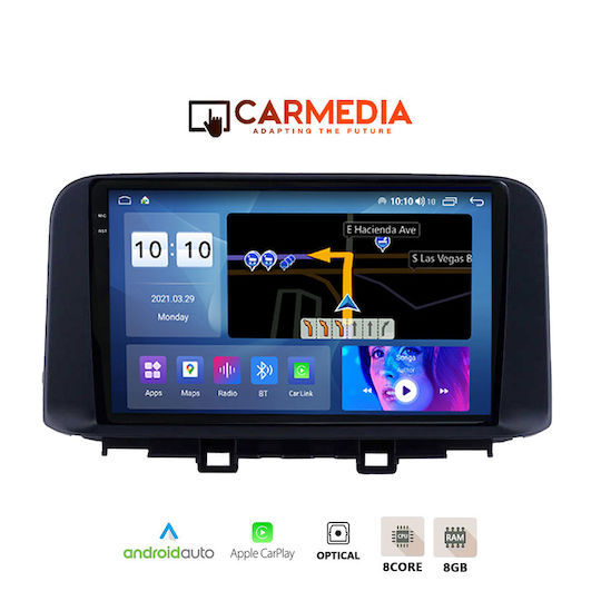 Carmedia Автомобилна Аудио Система (Блутут/USB/AUX/WiFi/GPS/Apple-Carplay/Android-Auto) с Тъчскрийн 10.36"