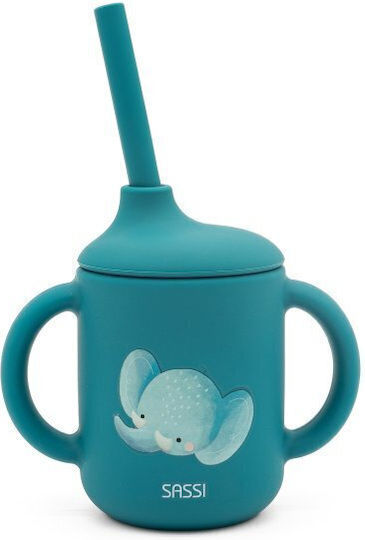 Sassi Junior Kleinkinderbecher aus Silikon Gray 120ml