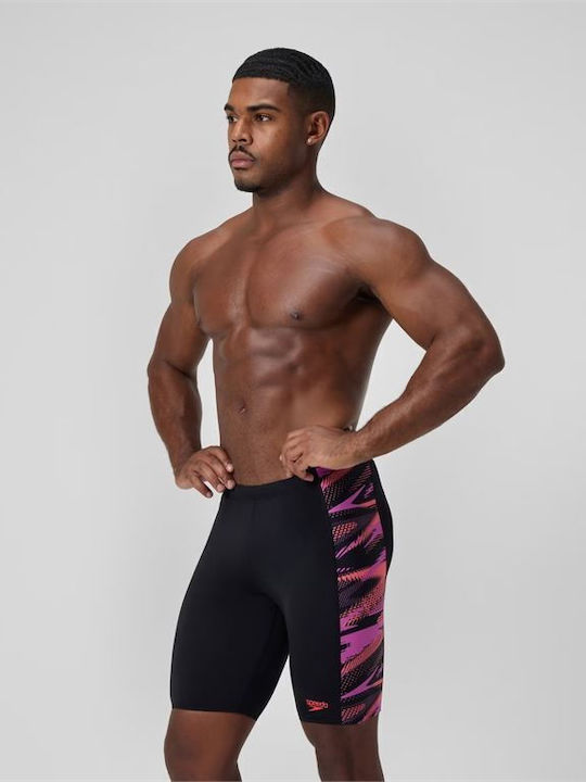 Speedo Hyperboom Panel Ανδρικό Αγωνιστικό Jammer Μαγιό Κολύμβησης Μαύρο