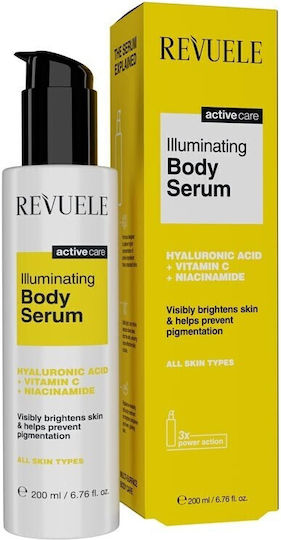 Revuele Active Care Illuminating Ενυδατικό Body Serum με Υαλουρονικό Οξύ 200ml
