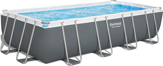 Басейн PVC 14.812л с Метална Рамка 549x274x122см Сив