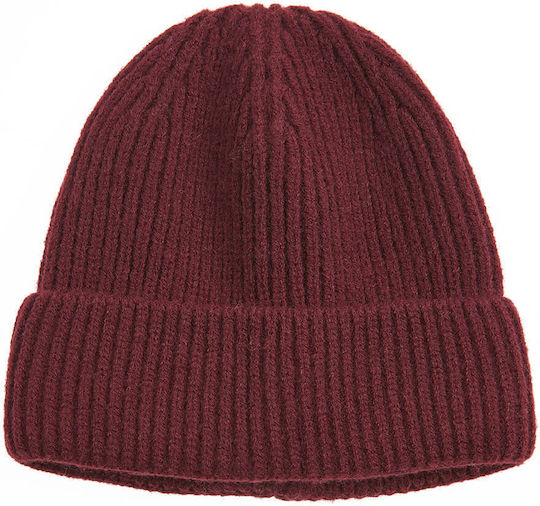 Beanie Beanie Knitted in Burgundy color