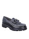 Leather Women's Loafers in Black Color