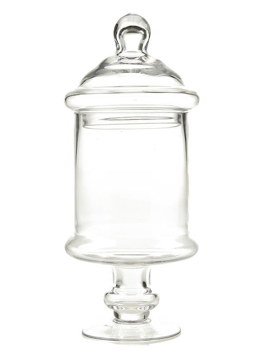 Glass Candy Jar with Lid 14 X 33cm Ys5070 Nuova Vita Nv-25-60-5070