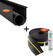 Vevor Garagentor-Dichtungs-Schwellenkit 10 Fuß Universell Wasserdichtes PVC