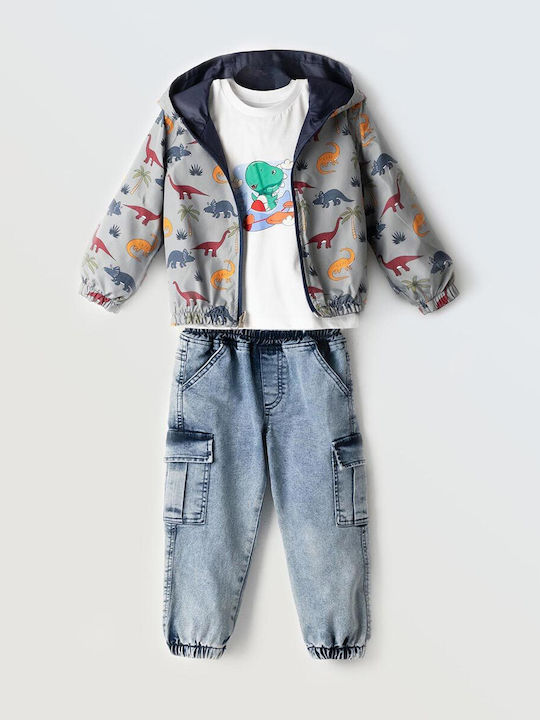 Kinder-Set mit Hose & Jacke Winter 3Stück Maroon, Blue