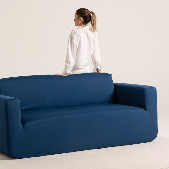 Aithrio Multistretch Anza Elastic Cover for Three Seater Sofa C/4 Blue 1pcs ANZA-C/4-Μπλε-Τριθέσιος