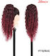 Synthetic Ponytail Human Hair Keratin Kanekalon Nest System Curly Red Color Code tib Bug