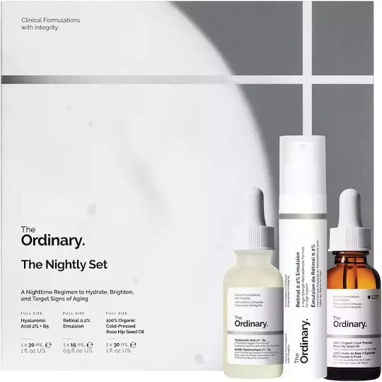 The Ordinary The Nightly Hautpflegeset für Feuchtigkeitsspendend, Aufhellung & Festigung 3Stück