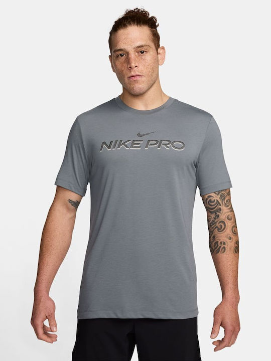 Nike Dri-FIT Fitness Dri-Fit Αθλητικό T-shirt Grey