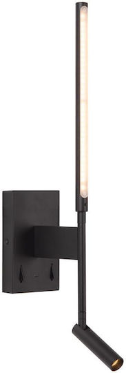 Lucide Lightning Finan Lamp Wall with USB Port Black