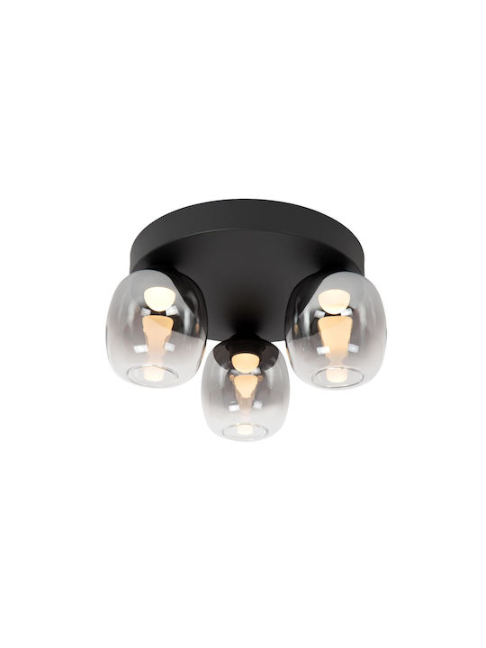 Lucide Lightning Tamino Ceiling Mount Light Black with Integrated LED